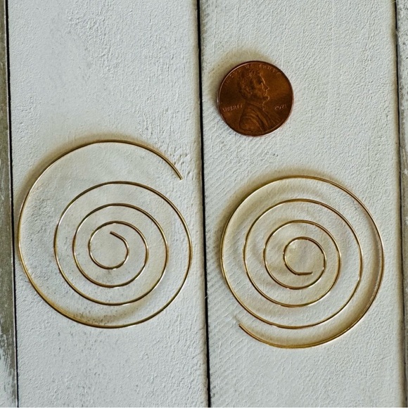 NWT Spiral Round Earrings - Picture 3 of 6